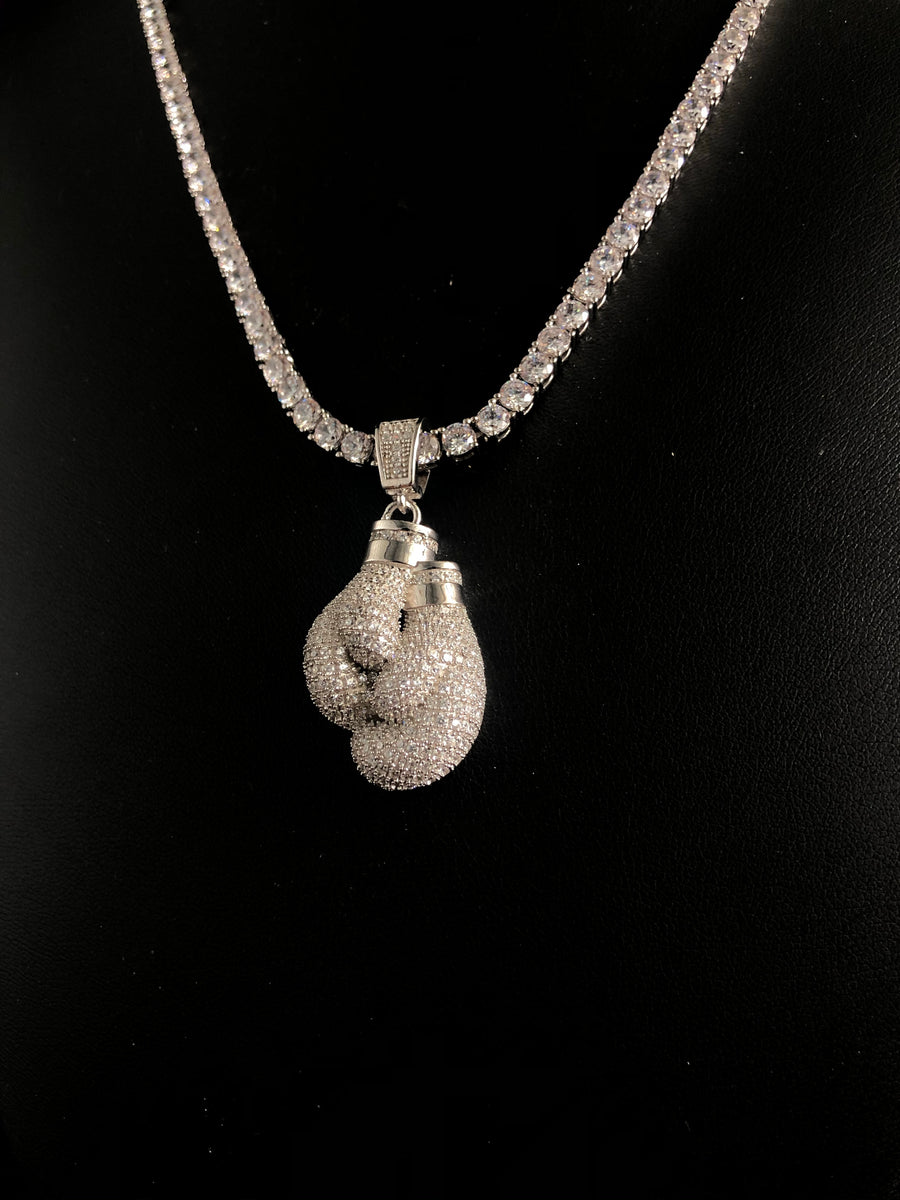 Iced out clearance boxing glove pendant