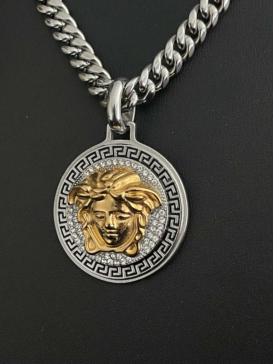 Iced out deals medusa pendant